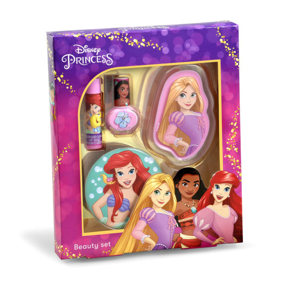 Disney Princess Set Ojă+ Balsam Buze+ Oglindă+ Pilă Unghii