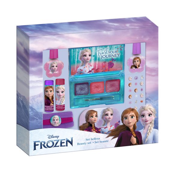 Frozen Set 2 Oje + 2 Balsam Buze+ Luciu Buze Cu Pensula + Pila+ Puf De Par + Decoratiuni