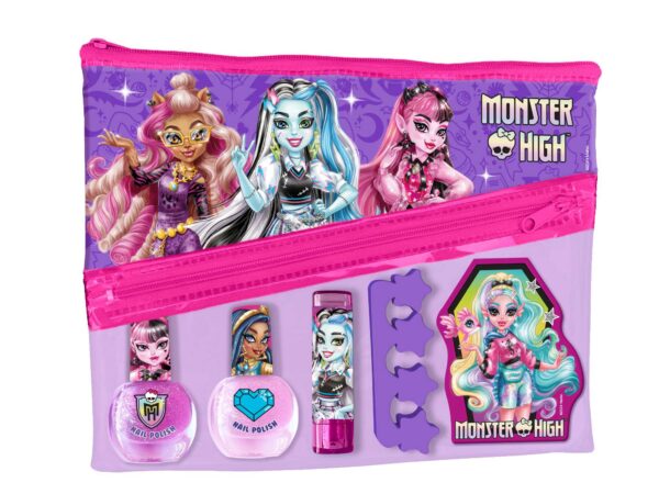 Monster High Set(2 Oje+ Lipstick+ Pilă De Unghii+ Separator Unghii)
