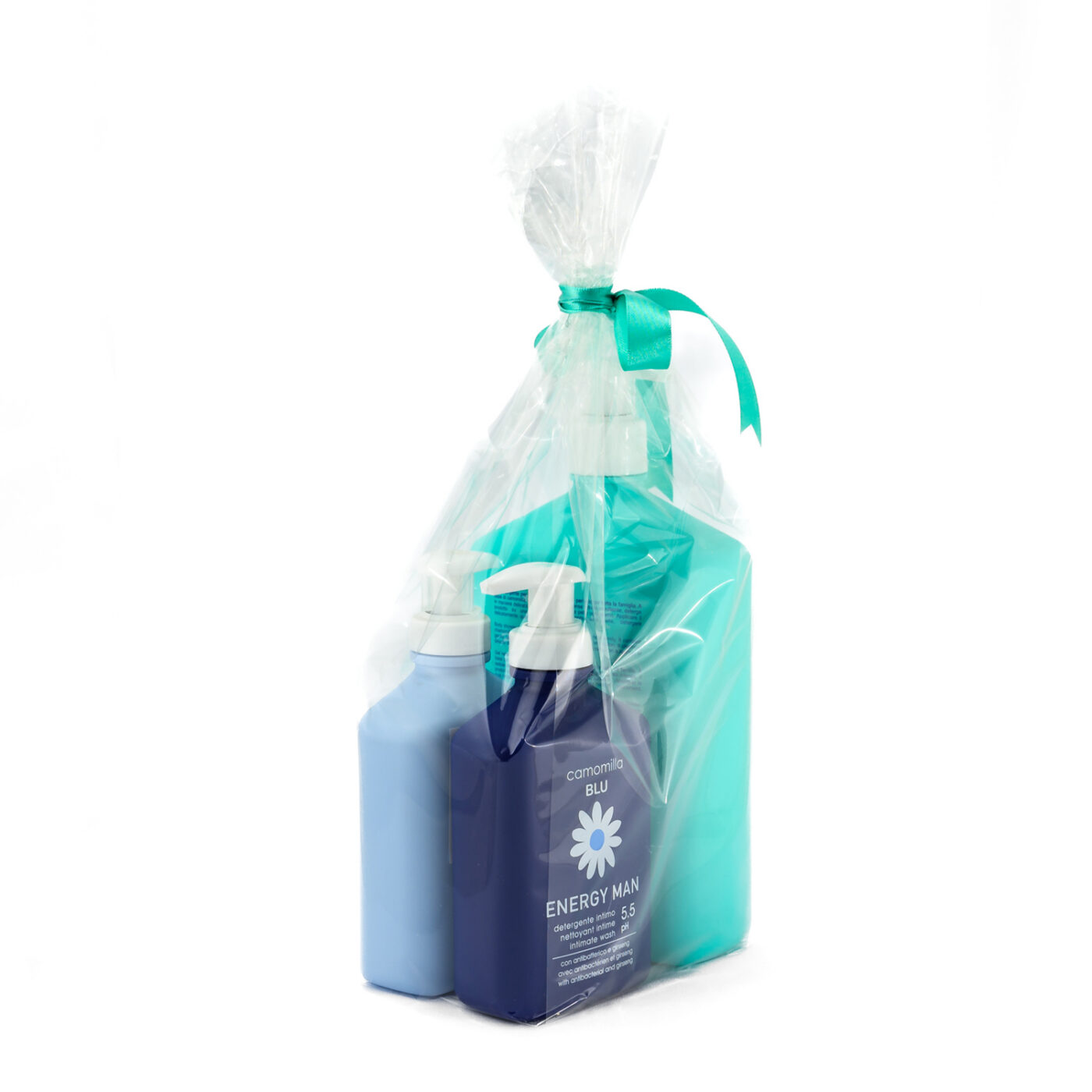 Pachet PROMO Gel de Duș Oasis 1L + Gel intim Energy Man + GRATUIT Gel intim Cotton Flower