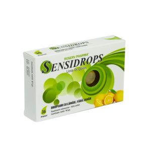 Cu aromă de lămâie fără zahăr, 36 pastile, Sensidrops