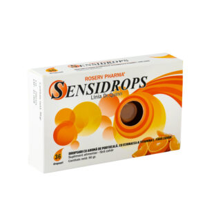 Cu aromă de portocală, echinaceaa și vitamina C, 36 pastile, Sensidrops