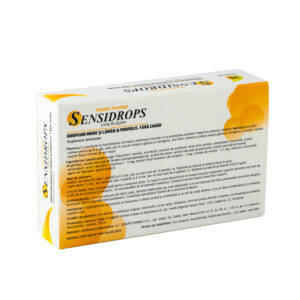 Cu miere, lămâie și propolis, 36 dropsuri, Sensidrops