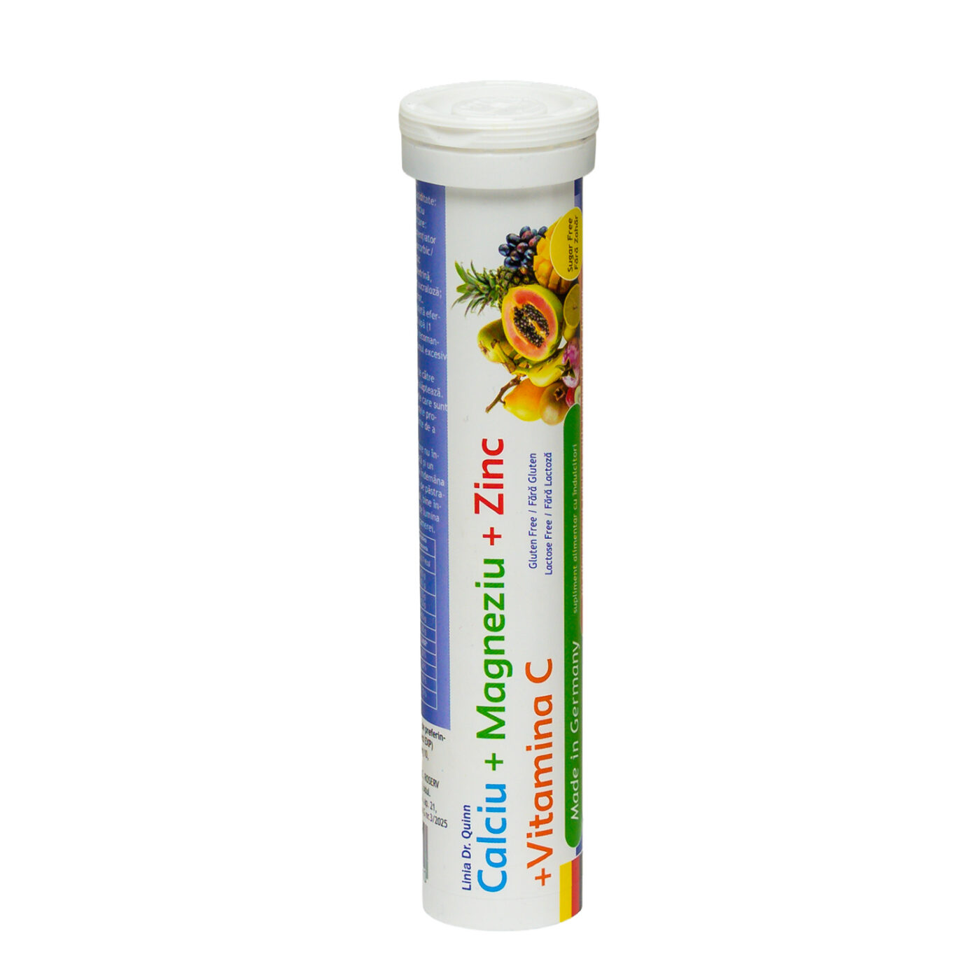 Calciu + Magneziu + Zinc + Vitamina C, 20 tablete efervescente, German