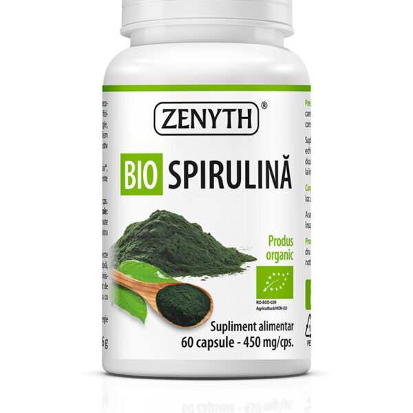 Spirulină BIO 450 mg, 60 capsule, Zenyth