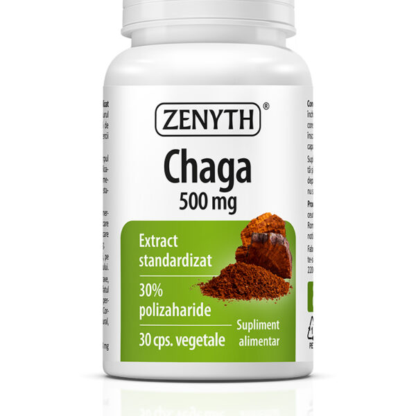 Chaga 500 mg, 30 capsule, Zenyth
