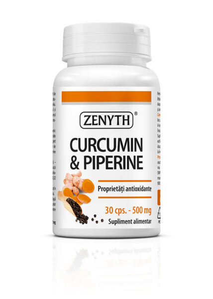 Curcumin și Piperină 500 mg, Zenyth
