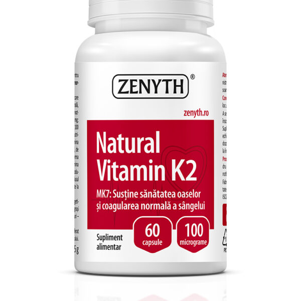 Vitamina K2 naturală, 60 capsule, Zenyth