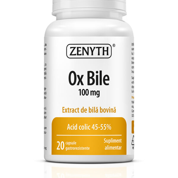 Ox Bile 100 mg, 20 capsule, Zenyth