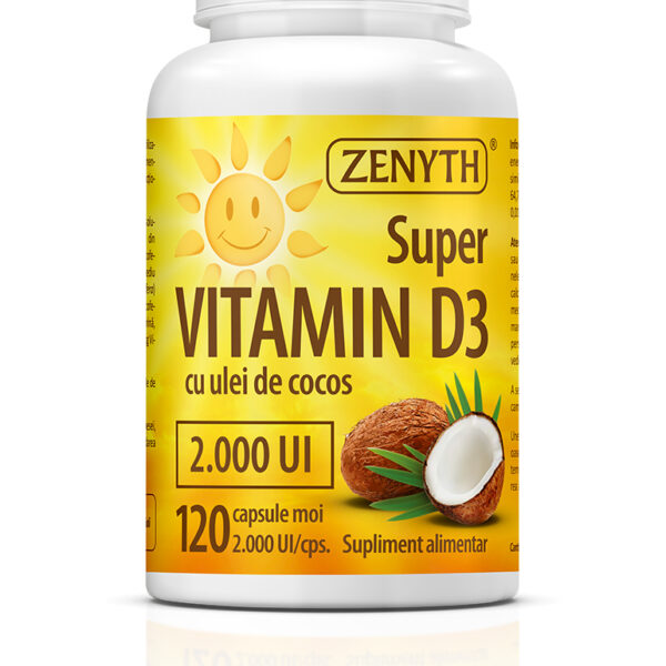 Super Vitamina D3 2000 UI, 120 capsule