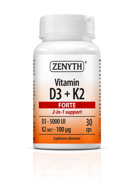 Vitamina D3 5000 UI + K2 Forte, Zenyth