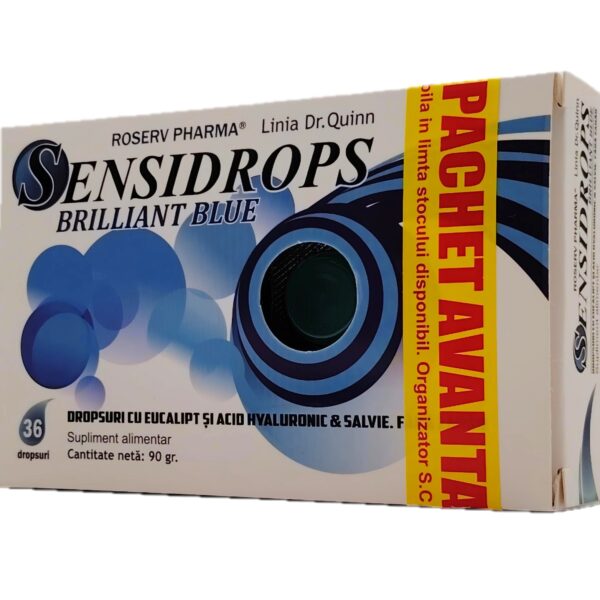 Pachet Avantajos Sensidrops Brilliant Blue*36+Portocala, Echinaceea&Vitamina C*36