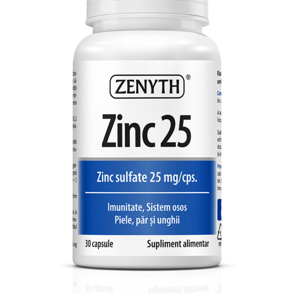 Zinc 25 mg, 30 capsule, Zenyth