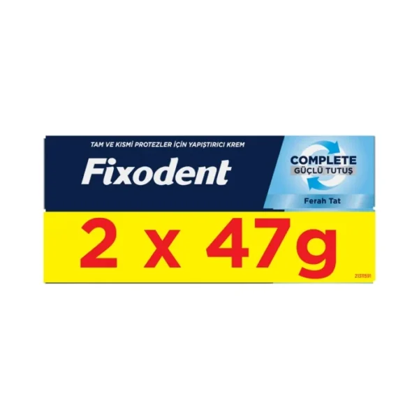 Pachet Crema adeziva pentru proteza dentara Complete fixare puternica, 2x47g, Fixodent
