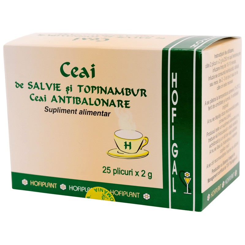 Ceai de salvie și topinambur, 25 plicuri, Hofigal