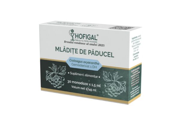 Gemoderivat din mlădițe de păducel, 30 monodoze × 1,5 ml, Hofigal