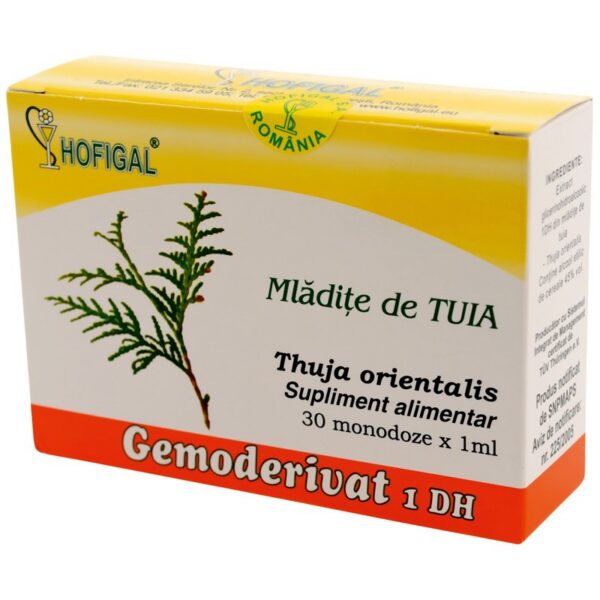 Gemoderivat din mlădițe de tuia, 30 monodoze × 1 ml, Hofigal