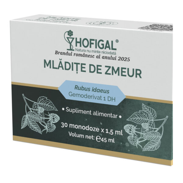 Gemoderivat din mlădițe de zmeur, 30 monodoze × 1,5 ml, Hofigal