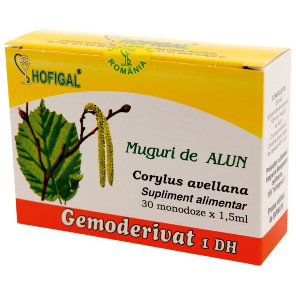 Gemoderivat din muguri de alun, 30 monodoze × 1,5 ml, Hofigal