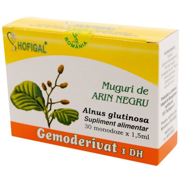 Gemoderivat din muguri de arin negru, 30 monodoze × 1,5 ml, Hofigal