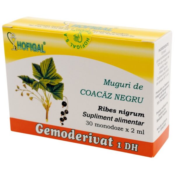 Gemoderivat din muguri de coacăz negru, 30 monodoze × 2 ml, Hofigal