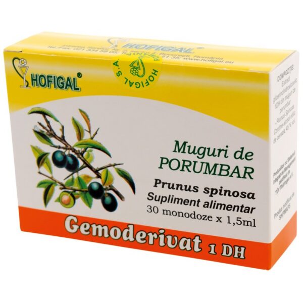 Gemoderivat din muguri de porumbar, 30 monodoze × 1,5 ml, Hofigal