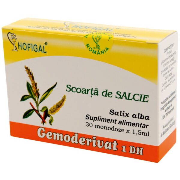 Gemoderivat din scoarță de salcie, 30 monodoze × 1,5 ml, Hofigal