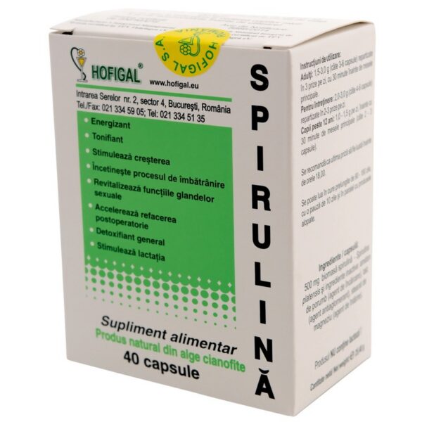 Spirulină 500 mg, Hofigal