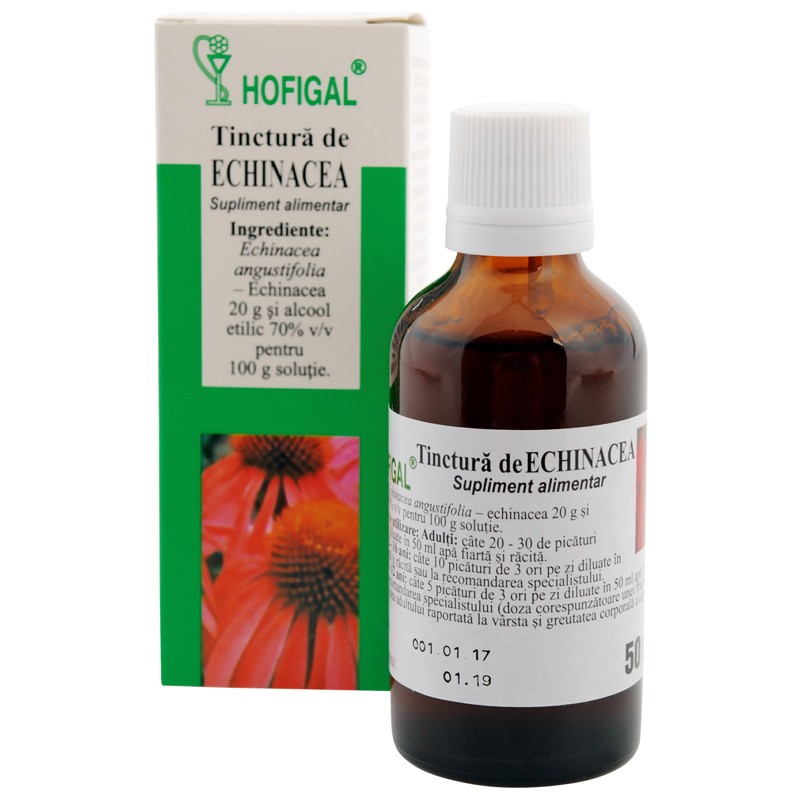 Tinctură de echinacea, 50 ml, Hofigal